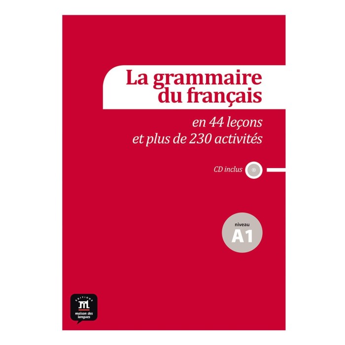 La grammaire du français A1 en 44 leçons et plus de 230 activités + CD : Workbook and Audio CD