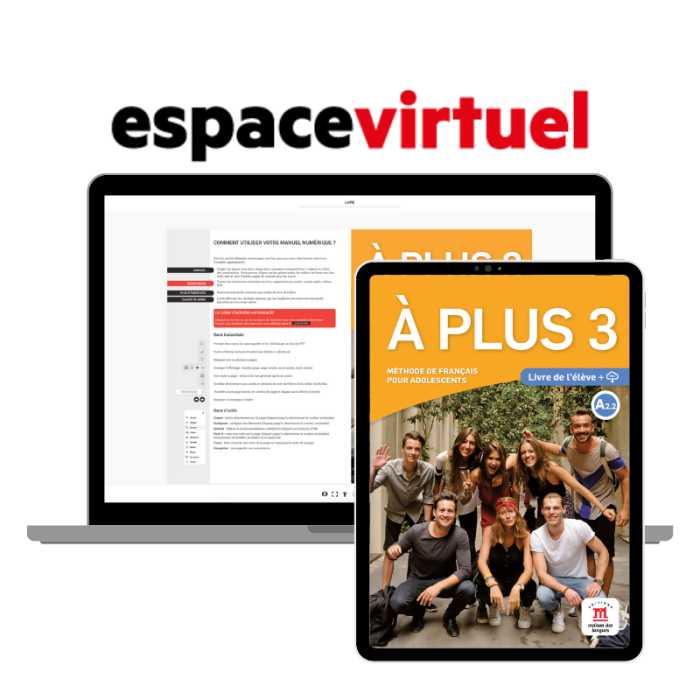 À plus 3:  12-Month Espace Virtuel for Students