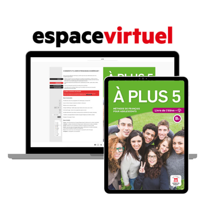 À plus 5:  12-Month Espace Virtuel for Students À plus 5:  12-Month Espace Virtuel for Students