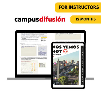 Nos vemos hoy 2: 12-month Campus Difusión for Instructors Nos vemos hoy 2: 12-month Campus Difusión for Instructors