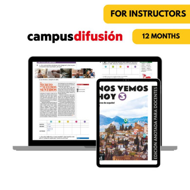 Nos vemos hoy 3: 12-month Campus Difusión for Instructors Nos vemos hoy 3: 12-month Campus Difusión for Instructors