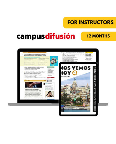 Nos vemos hoy 4: 12-month Campus Difusión for Instructors Nos vemos hoy 4: 12-month Campus Difusión for Instructors