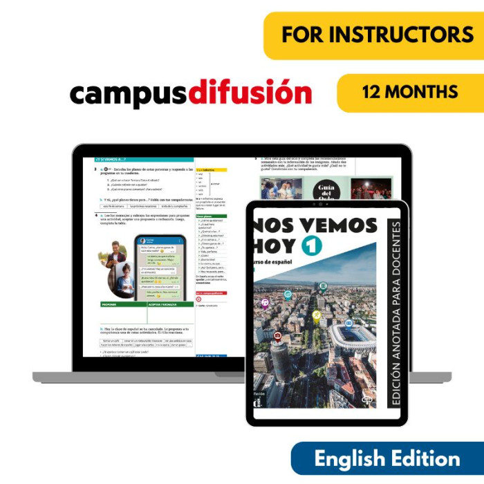 Nos vemos hoy 1 (English Edition): 12-Month Campus Difusión for Instructors