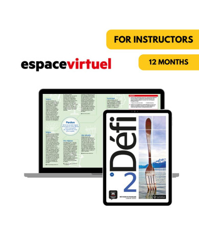 Défi 2: 12-Month Espace Virtuel for Instructors Défi 2: 12-Month Espace Virtuel for Instructors