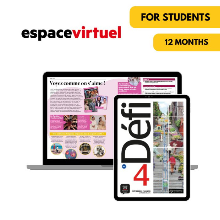 Défi 4:  12-Month Espace Virtuel for Students Défi 4:  12-Month Espace Virtuel for Students