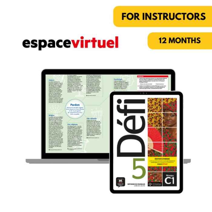 Défi 5: 12-Month Espace Virtuel for Instructors