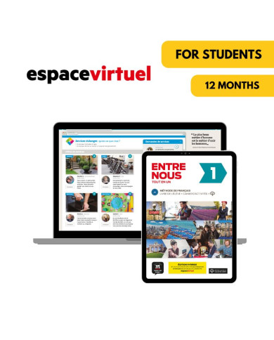 Entre Nous 1: 12-Month Espace Virtuel for Students Entre Nous 1: 12-Month Espace Virtuel for Students