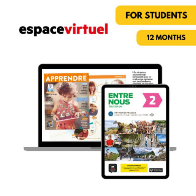 Entre Nous 2: 12-Month Espace Virtuel for Students Entre Nous 2: 12-Month Espace Virtuel for Students