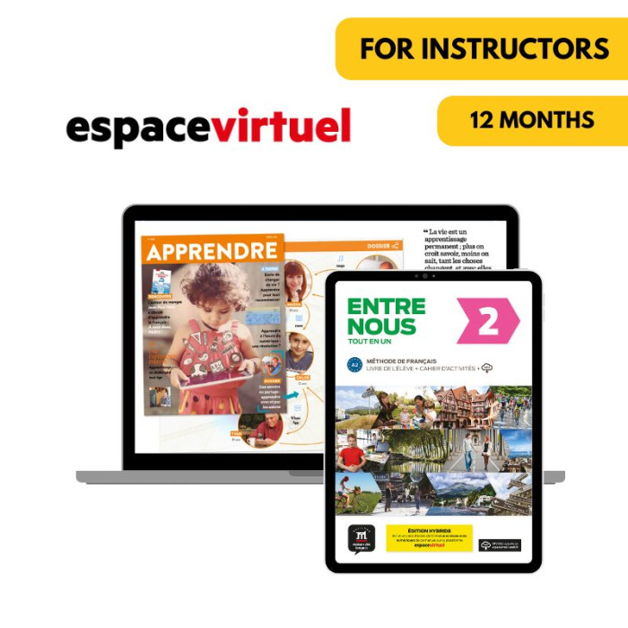 Entre Nous 2: 12-Month Espace Virtuel for Instructors