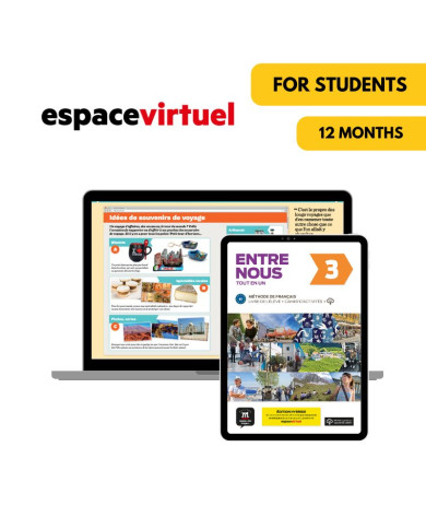 Entre Nous 3: 12-Month Espace Virtuel for Students Entre Nous 3: 12-Month Espace Virtuel for Students