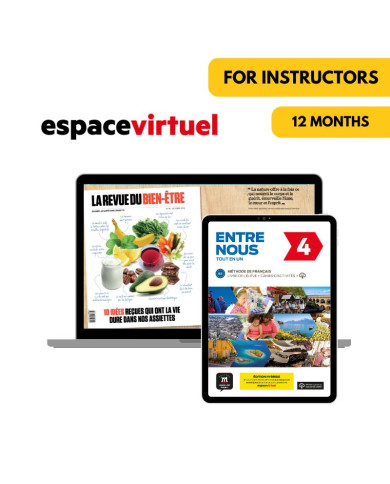 Entre Nous 4: 12-Month Espace Virtuel for Instructors Entre Nous 4: 12-Month Espace Virtuel for Instructors