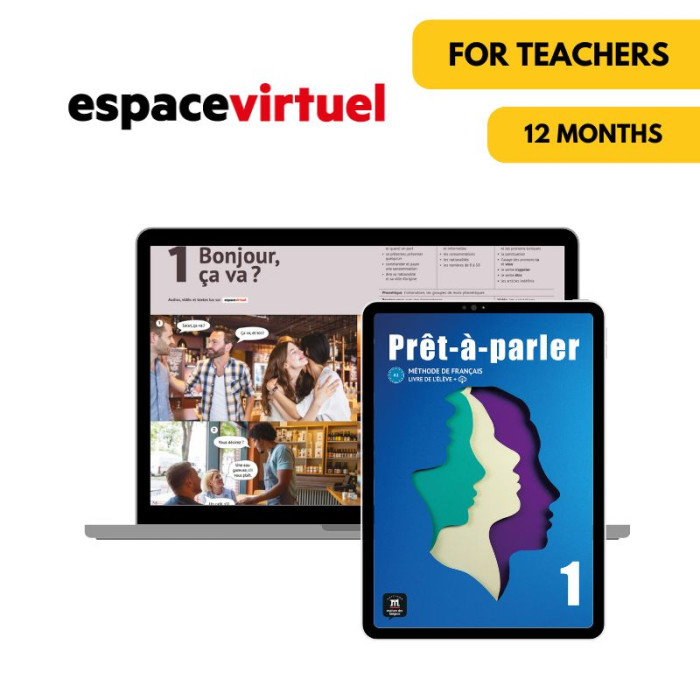 Prêt-à-parler 1: 12-Month Espace Virtuel for Teachers