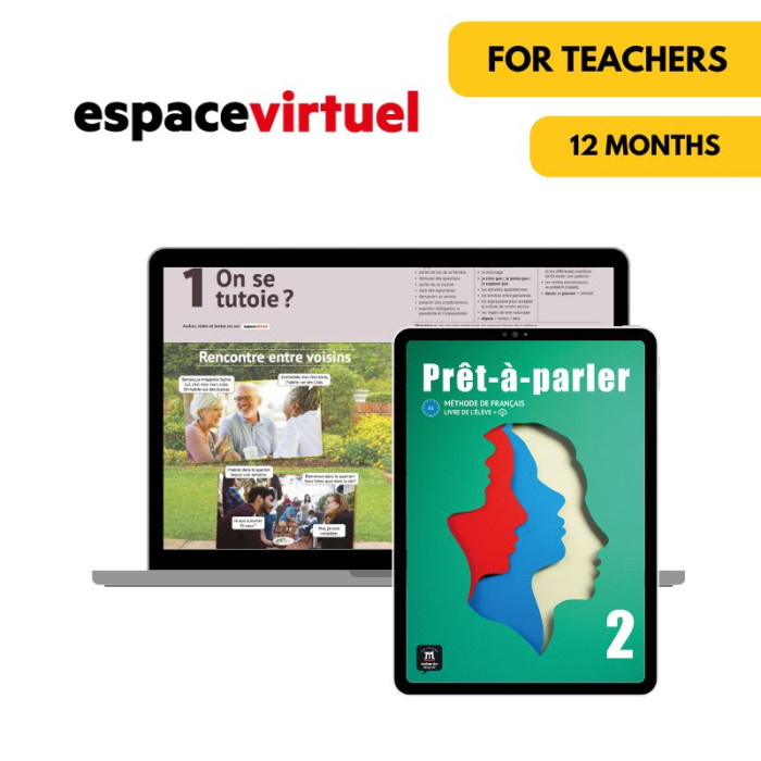 Prêt-à-parler 2: 12-Month Espace Virtuel for Teachers
