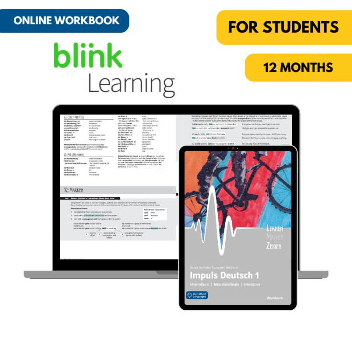 Impuls Deutsch 1: 12-Month Interactive Online Workbook for Students (BlinkLearning)