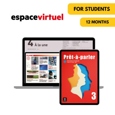 Prêt-à-parler 3: 12-Month Espace Virtuel for Students Prêt-à-parler 3: 12-Month Espace Virtuel for Students
