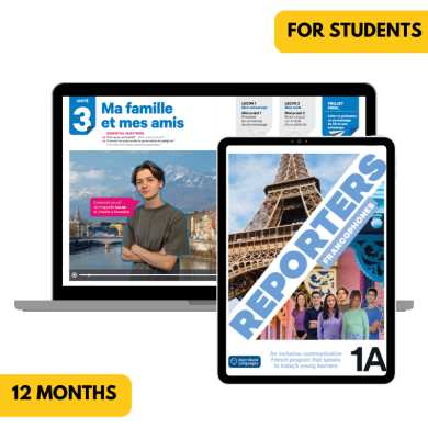 Reporters francophones 1A: 12-Month The KWL Hub for Students Reporters francophones 1A: 12-Month The KWL Hub for Students