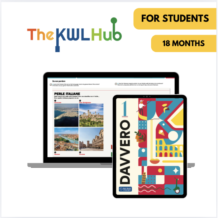 Davvero 1: 18-Month The KWL Hub for Students