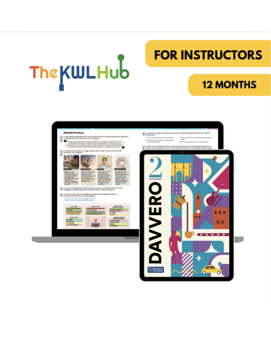 Davvero 2: 12-Month The KWL Hub for Instructors Davvero 2: 12-Month The KWL Hub for Instructors
