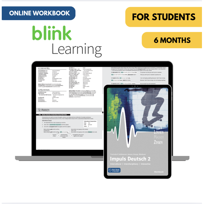 Impuls Deutsch 2: 6-Month Interactive Online Workbook for Students - Zeigen