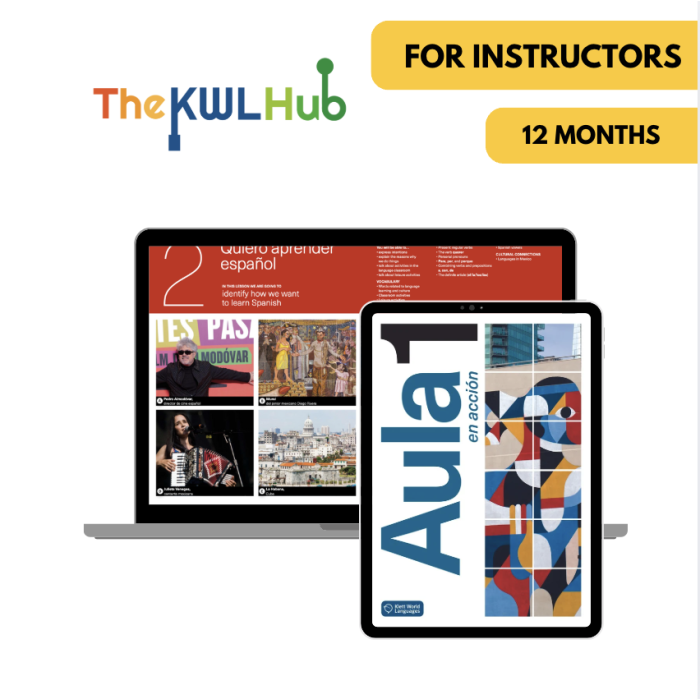 Aula en acción 1: 12-Month The KWL Hub for Instructors