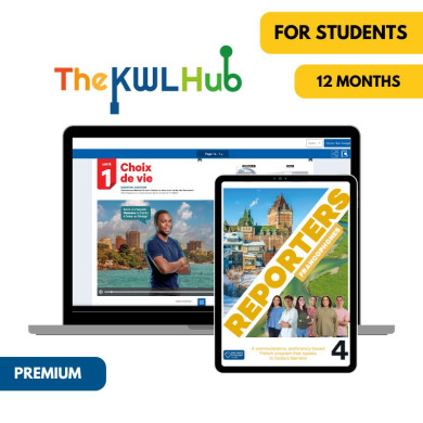 Reporters francophones 4: 12-Month The KWL Hub for Students (Premium) Reporters francophones 4: 12-Month The KWL Hub for Students (Premium)