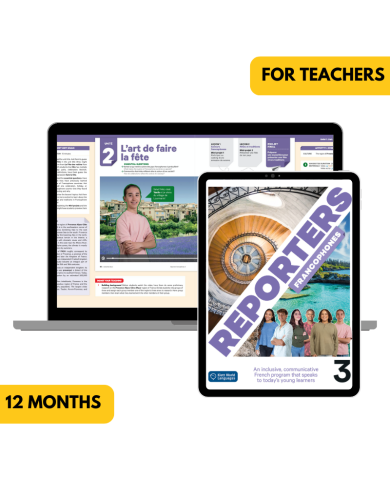 Reporters francophones 3: 12-Month The KWL Hub for Teachers Reporters francophones 3: 12-Month The KWL Hub for Teachers