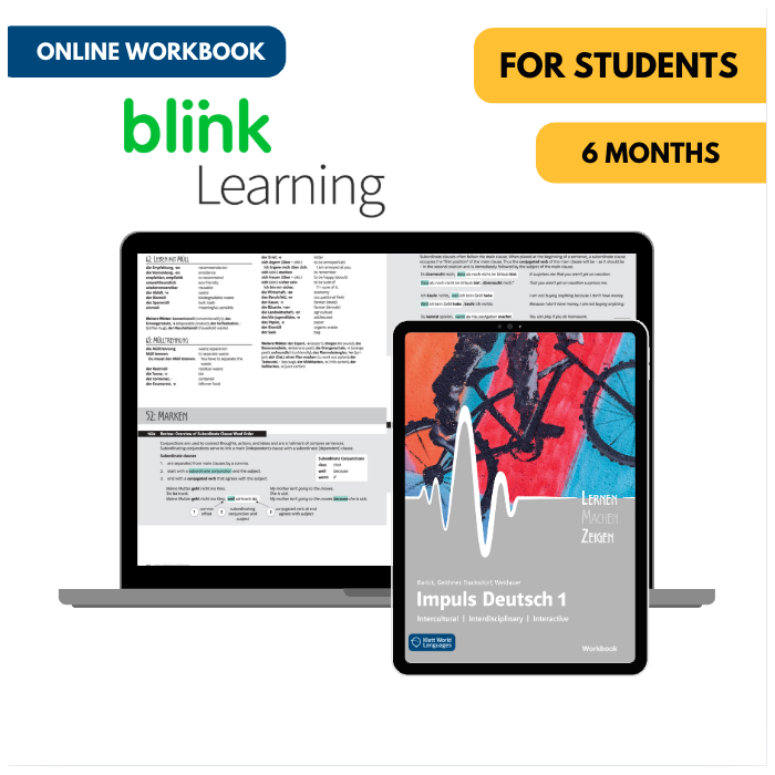 Impuls Deutsch 1: 6-Month BlinkLearning Interactive Online LERNEN & ZEIGEN Workbooks for Students