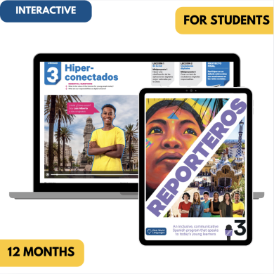 Reporters francophones 3: 12-Month The KWL Hub for Students (Interactive)