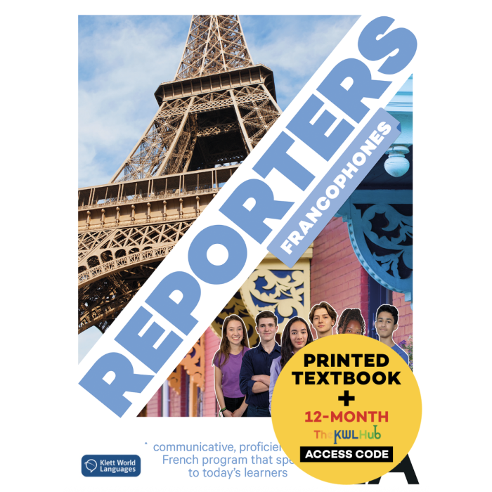 Reporters francophones 1A: 12-Month Student Bundle (The KWL Hub)