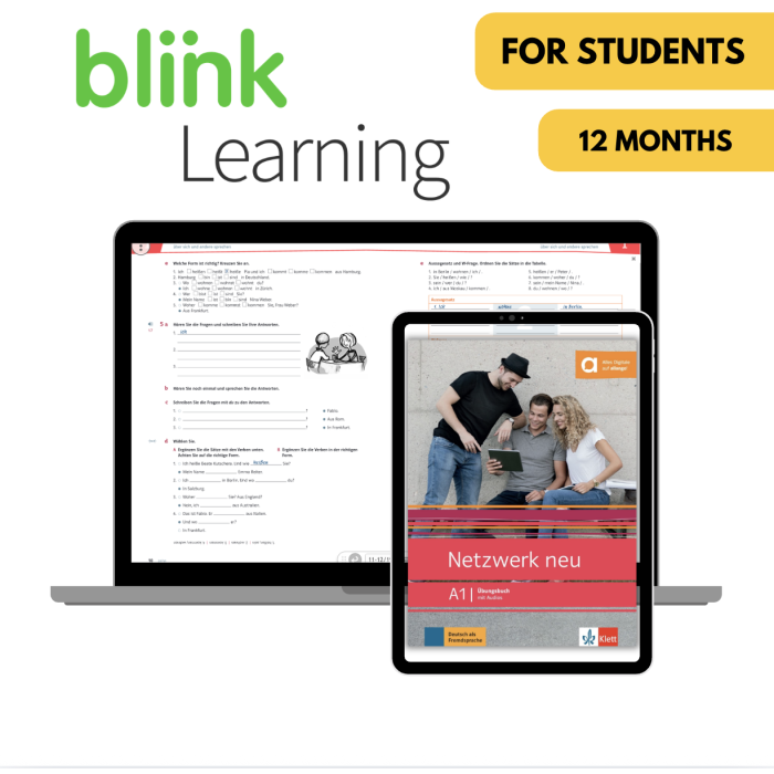 Netzwerk neu A1: 12-Month BlinkLearning Interactive Online Workbook for Students