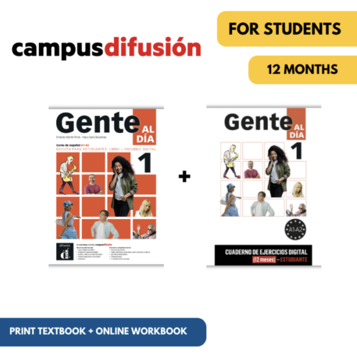 Gente al día 1: 12-Month Print + Online Bundle (Campus Difusión)