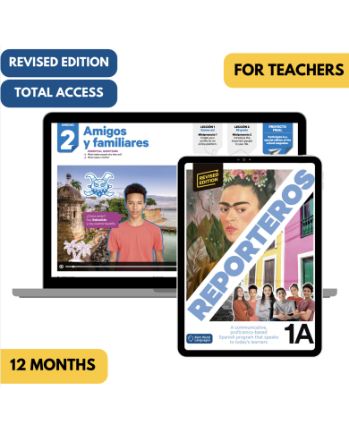 Reporteros 1A Revised Edition: 12-Month The KWL Hub for Teachers (Total Access)