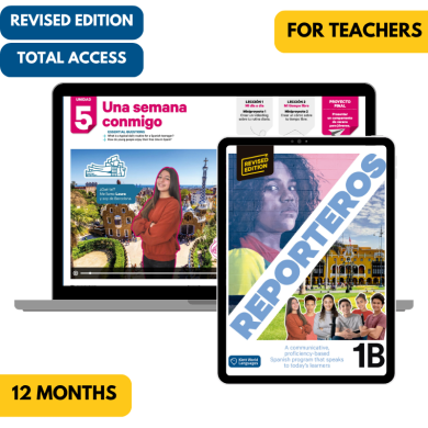 Reporteros 1B Revised Edition: 12-Month The KWL Hub for Teachers (Total Access)