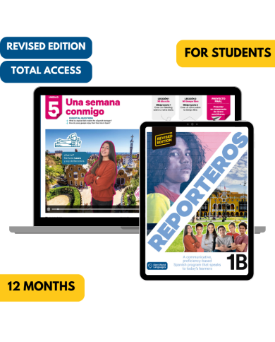 Reporteros 1B Revised Edition: 12-Month The KWL Hub for Students (Total Access)