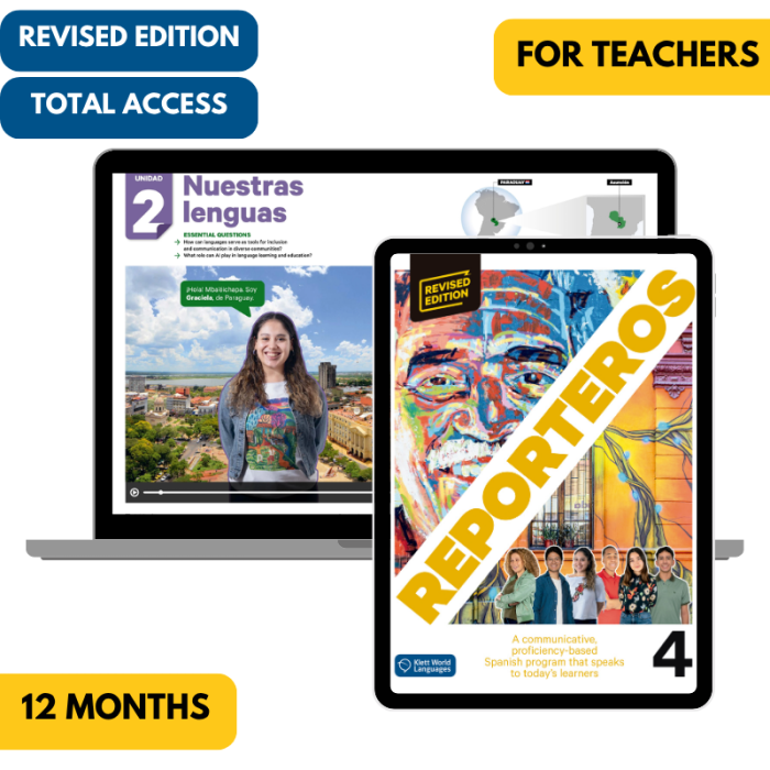 Reporteros 4 Revised Edition: 12-Month The KWL Hub for Teachers (Total Access)