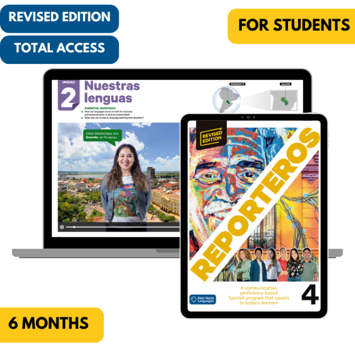 Reporteros 4 Revised Edition: 12-Month The KWL Hub for Students (Total Access)