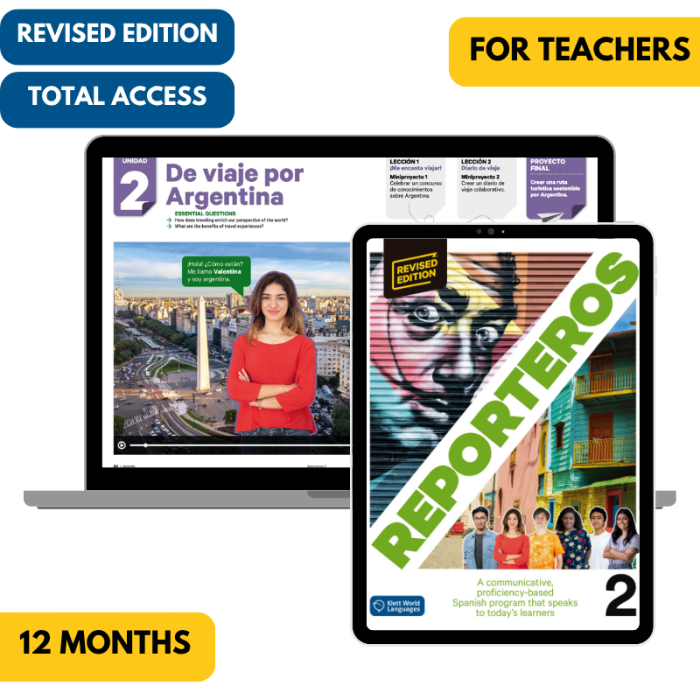 Reporteros 2 Revised Edition: 12-Month The KWL Hub for Teachers (Total Access)