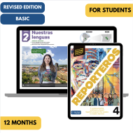 Reporteros 4 Revised Edition: 12-Month The KWL Hub for Students (Basic)