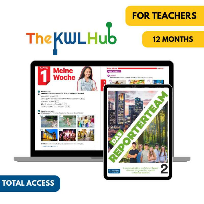 Das Reporterteam 2: 12-Month The KWL Hub for Teachers (Total Access)