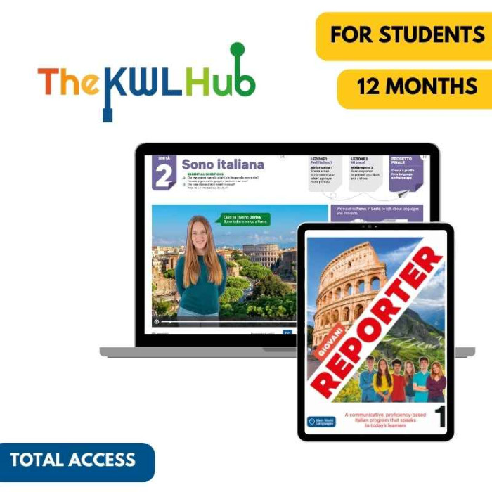 Giovani Reporter 1: 12-Month The KWL Hub for Students (Total Access)