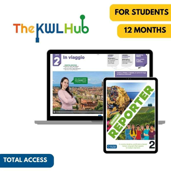 Giovani Reporter 2: 12-Month The KWL Hub for Students (Total Access)