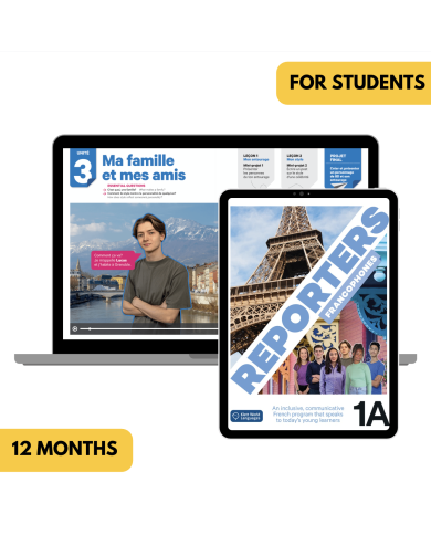 Reporters francophones 1A: 6-Month The KWL Hub for Students (Total Access)