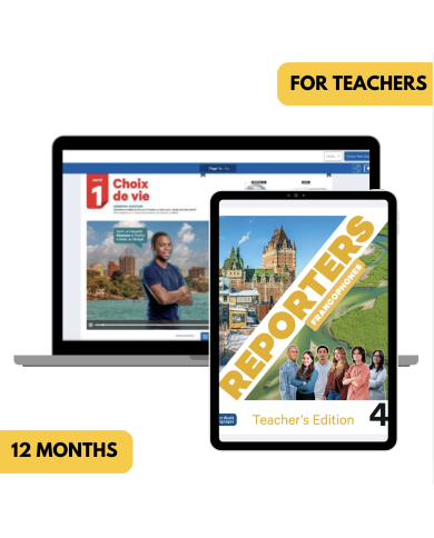 Reporters francophones 4: 12-Month The KWL Hub for Teachers (Total Access)