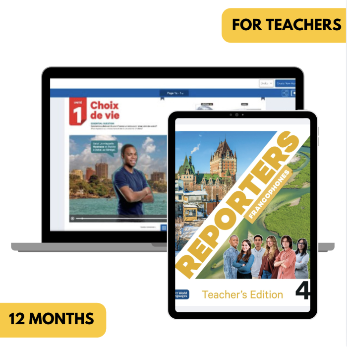 Reporters francophones 4: 12-Month The KWL Hub for Teachers (Total Access)