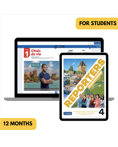 Reporters francophones 4: 12-Month The KWL Hub for Students (Total Access)