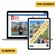 Reporters francophones 4: 12-Month The KWL Hub for Students (Total Access)
