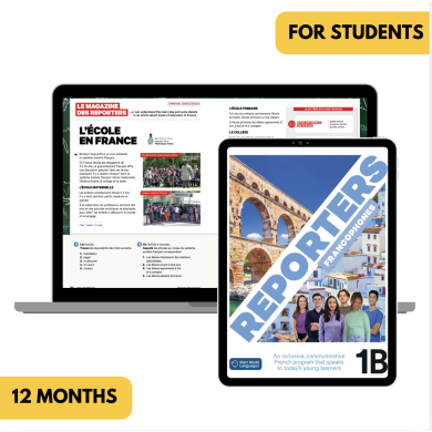 Reporters francophones 1B: 6-Month The KWL Hub for Students (Total Access)