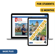 Reporters francophones 4: 12-Month The KWL Hub for Students (Basic Plus)